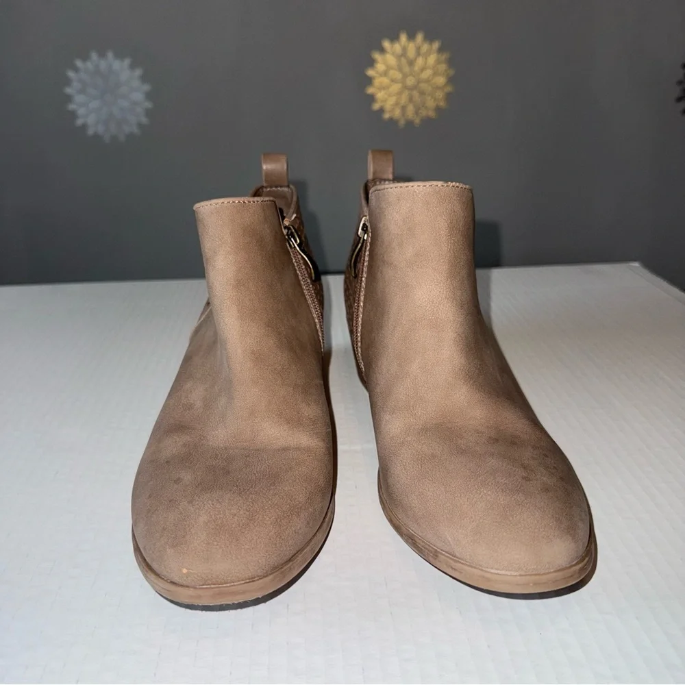 Women's Tan Beige Chic Casual Comfy Ankle Boots Shoes‎ - Picture 3 of 6